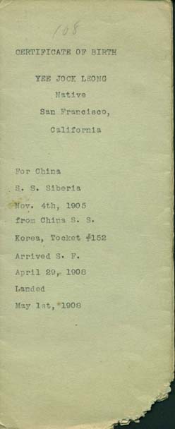 Birth certificate cover